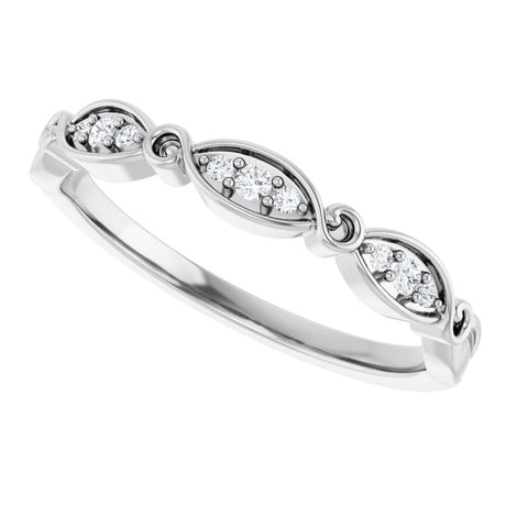 14K White Gold .06 CTW Natural Diamond Anniversary Band