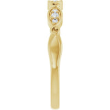 14K Yellow Gold 1/10 CTW Lab-Grown Diamond Anniversary Band