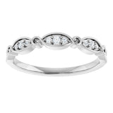 14K White Gold .06 CTW Natural Diamond Anniversary Band