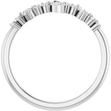 14K White Gold 1/4 CTW Natural Diamond Asymmetrical Anniversary Band