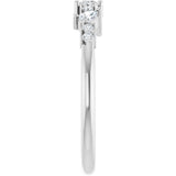 14K White Gold 1/4 CTW Natural Diamond Asymmetrical Anniversary Band