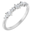 14K White Gold 1/4 CTW Natural Diamond Asymmetrical Anniversary Band