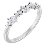 14K White Gold 1/4 CTW Natural Diamond Asymmetrical Anniversary Band