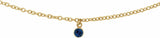 14K Yellow Natural Blue Sapphire 16" Necklace