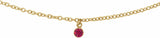 14K Yellow Natural Ruby 16" Necklace