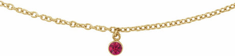 14K Yellow Natural Ruby 16" Necklace