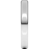 Sterling Silver 3 mm Round-Edge Comfort-Fit Flat Band Size 7.5