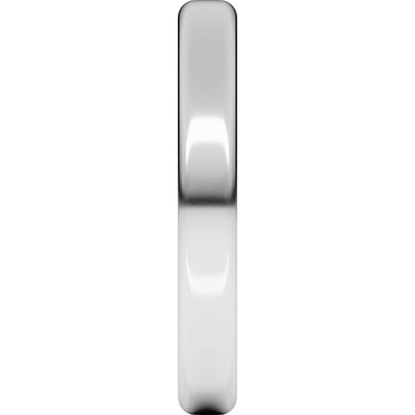 Platinum 3 mm Round-Edge Comfort-Fit Flat Band Size 7