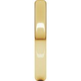 10K Yellow Gold 3 mm Round-Edge Comfort-Fit Flat Band Size 7