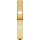 14K Yellow Gold 3 mm Round-Edge Comfort-Fit Flat Band Size 5