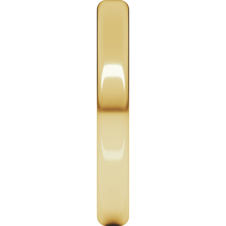 14K Yellow Gold 3 mm Round-Edge Comfort-Fit Flat Band Size 5