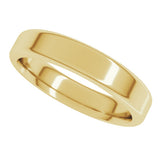 14K Yellow Gold 4 mm Round-Edge  Comfort-Fit Flat Band Size 10.5