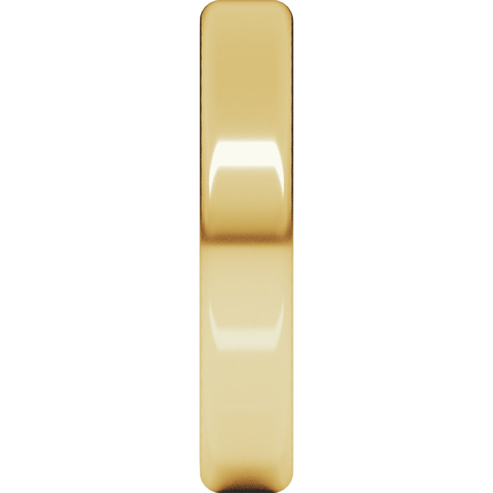 14K Yellow Gold 4 mm Round-Edge  Comfort-Fit Flat Band Size 10.5