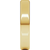 14K Yellow Gold 4 mm Round-Edge  Comfort-Fit Flat Band Size 10.5