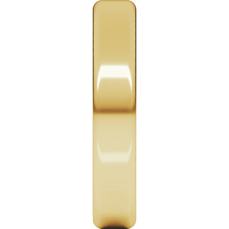 14K Yellow Gold 4 mm Round-Edge  Comfort-Fit Flat Band Size 10.5
