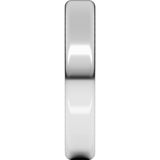 Platinum 4 mm Round-Edge Comfort-Fit Flat Band Size 8.5