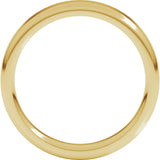 14K Yellow Gold 4 mm Round-Edge Comfort-Fit Flat Band Size 7.5