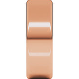 14K Rose Gold 7 mm Round-Edge Comfort-Fit Flat Band Size 8
