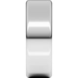 14K White 7 mm Round-Edge Comfort-Fit Flat Band Size 9