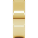 14K Yellow 7 mm Round-Edge  Comfort-Fit Flat Band