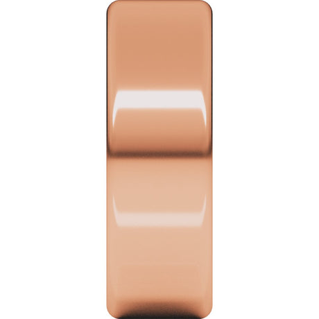 14K Rose Gold 7 mm Round-Edge Comfort-Fit Flat Band Size 8
