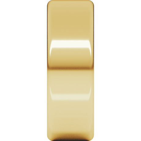 10K Yellow Gold 7 mm Round-Edge Comfort-Fit Flat Band Size 9