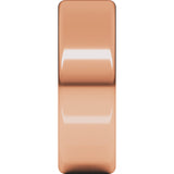 14K Rose Gold 7 mm Round-Edge Comfort-Fit Flat Band Size 8