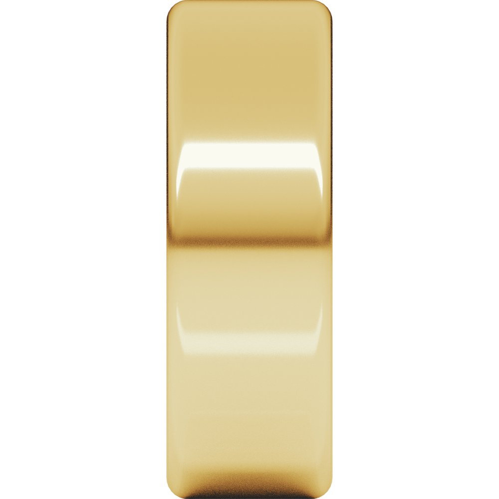 14K Yellow Gold 7 mm Round-Edge Comfort-Fit Flat Band Size 7.5