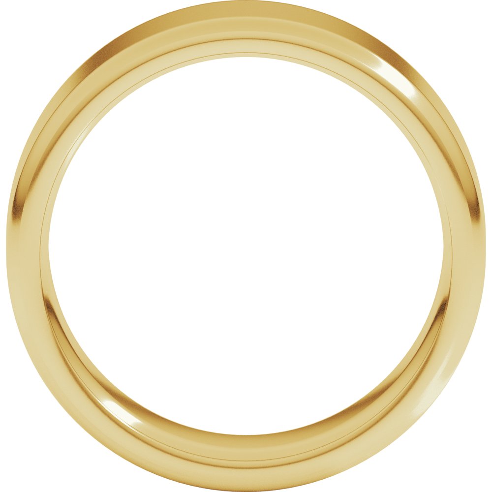 14K Yellow 7 mm Round-Edge  Comfort-Fit Flat Band Size 10.5