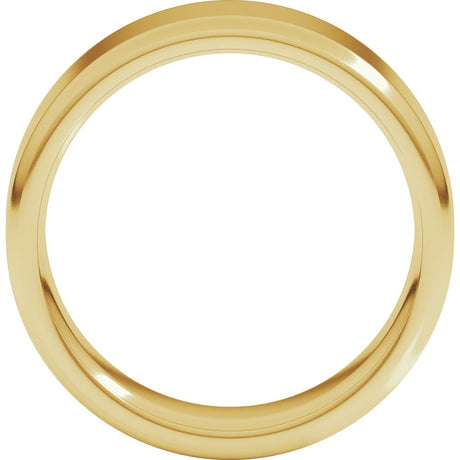 14K Yellow Gold 7 mm Round-Edge  Comfort-Fit Flat Band Size 10
