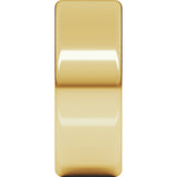 14K Yellow 8 mm Round-Edge Comfort-Fit Flat Band Size 5