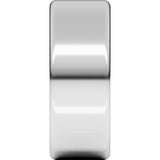 14K White 8 mm Round-Edge Comfort-Fit Flat Band Size 7