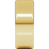 14K Yellow Gold 8 mm Round-Edge Comfort-Fit Flat Band Size 6.5