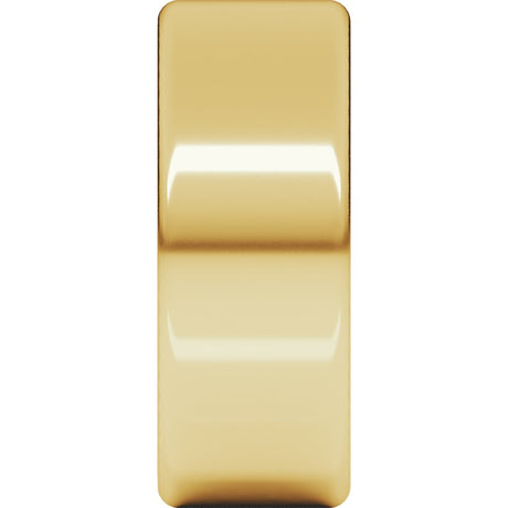 14K Yellow Gold 8 mm Round-Edge Comfort-Fit Flat Band Size 6.5