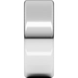 14K White Gold 8 mm Round-Edge Comfort-Fit Flat Band Size 7