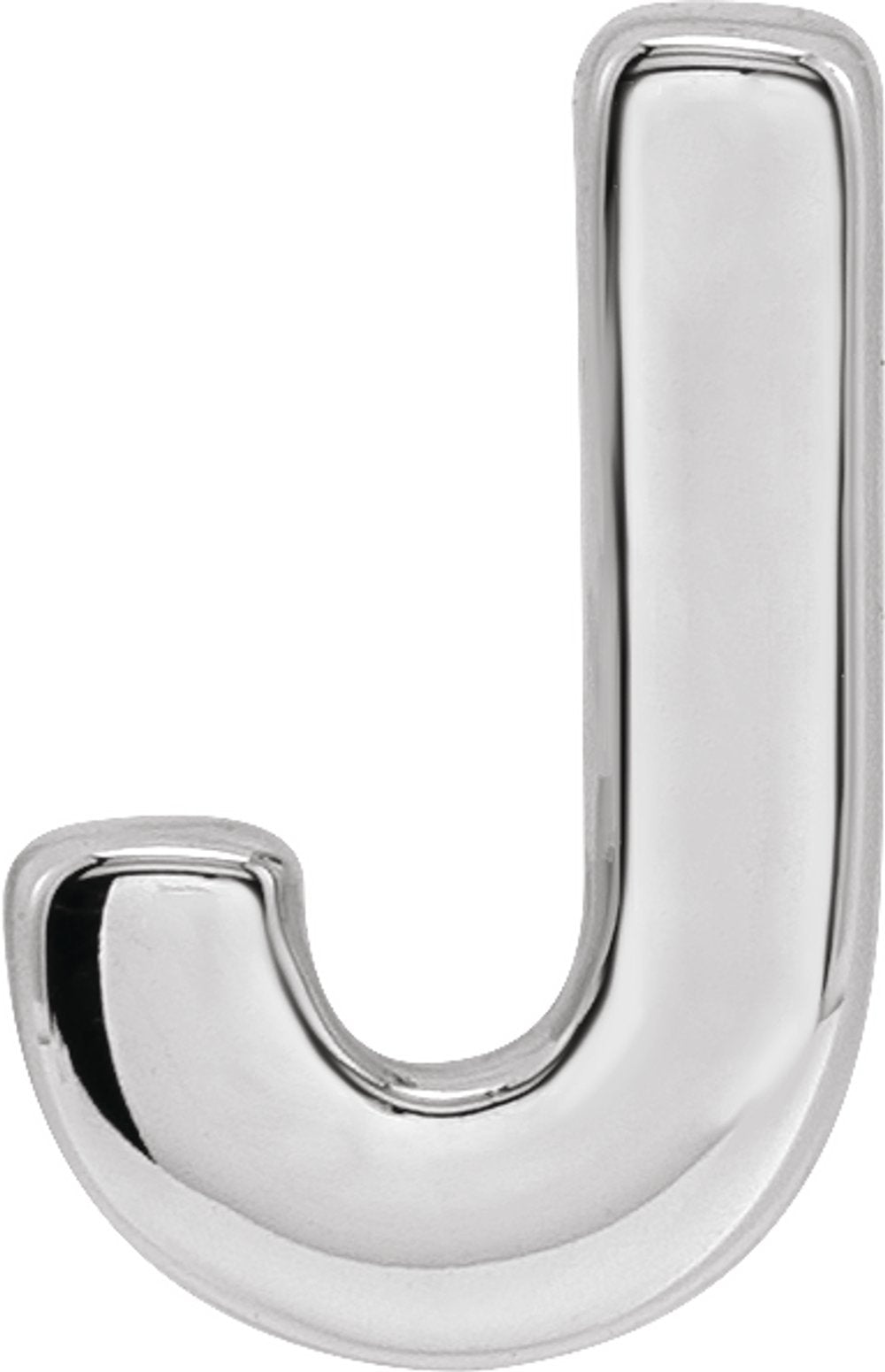 Sterling Silver Block Initial J Slide Pendant