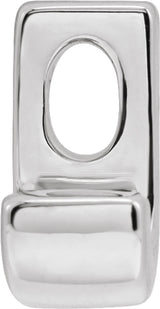 Sterling Silver Block Initial J Slide Pendant