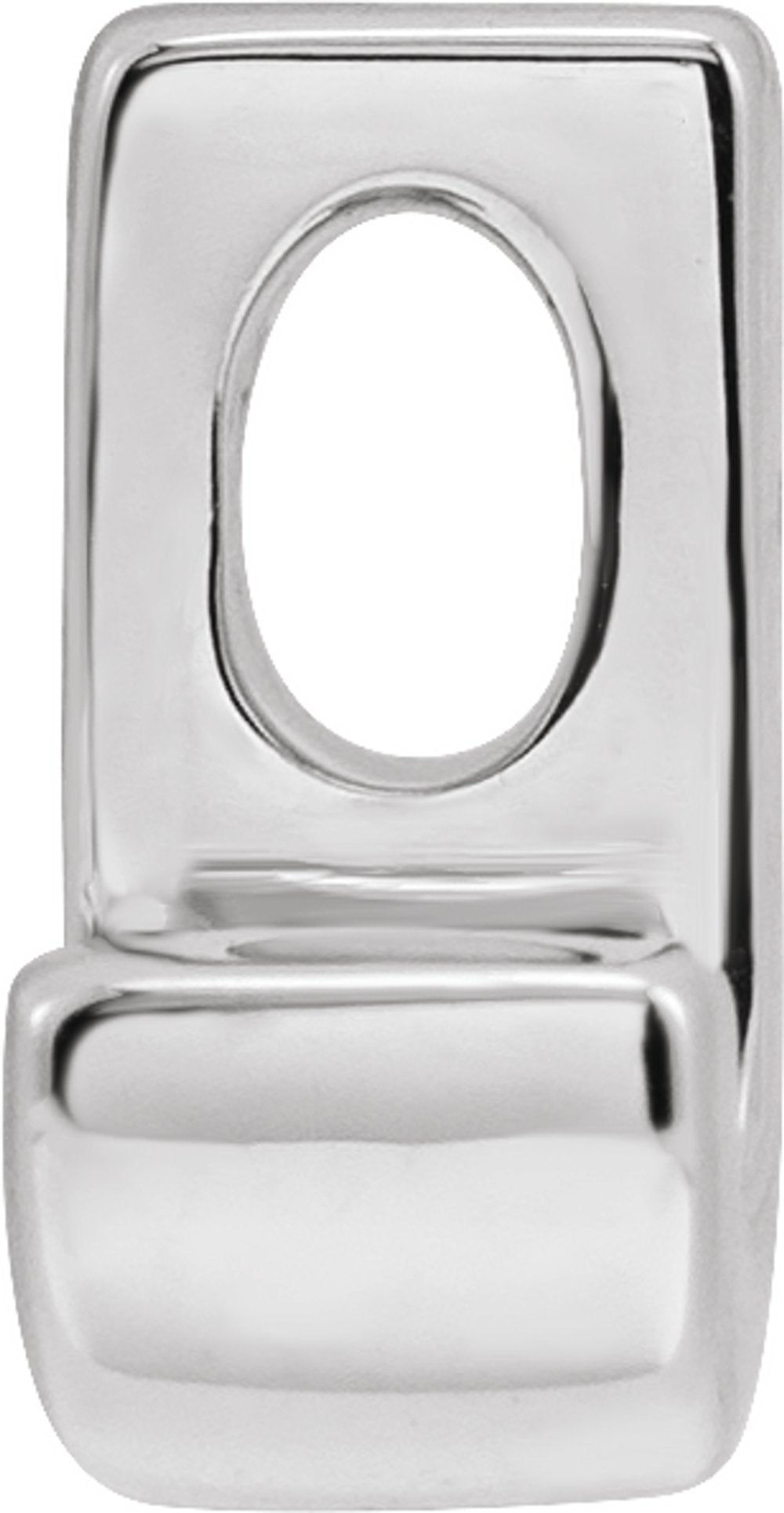 14K White Block Initial J Slide Pendant