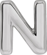 Sterling Silver Block Initial N Slide Pendant