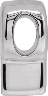 14K White Block Initial P Slide Pendant