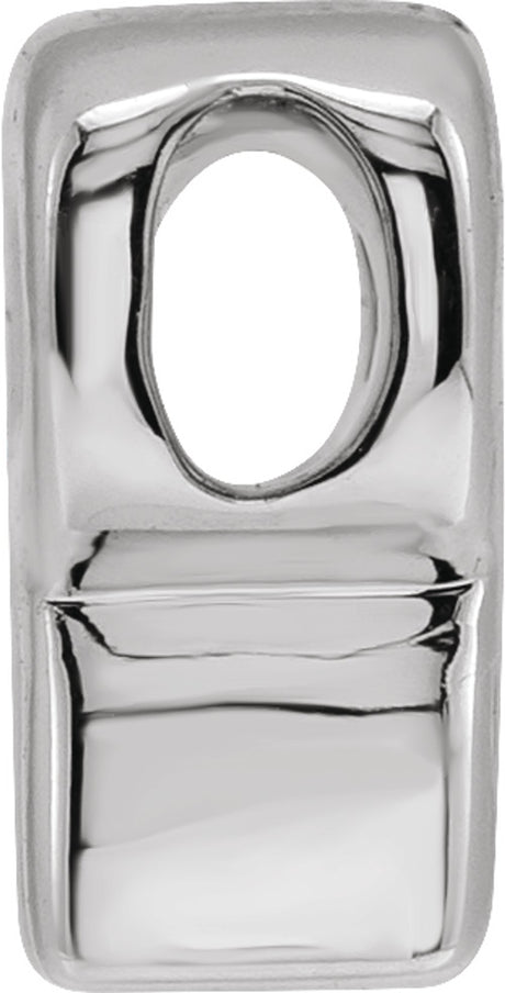 Sterling Silver Block Initial R Slide Pendant