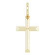 18K Yellow Gold-Plated Sterling Silver Knife-Edge Cross Pendant