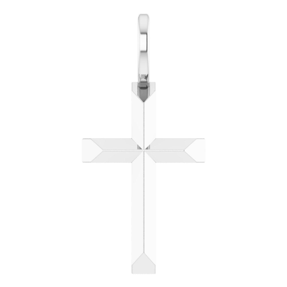 Sterling Silver Knife-Edge Cross Pendant