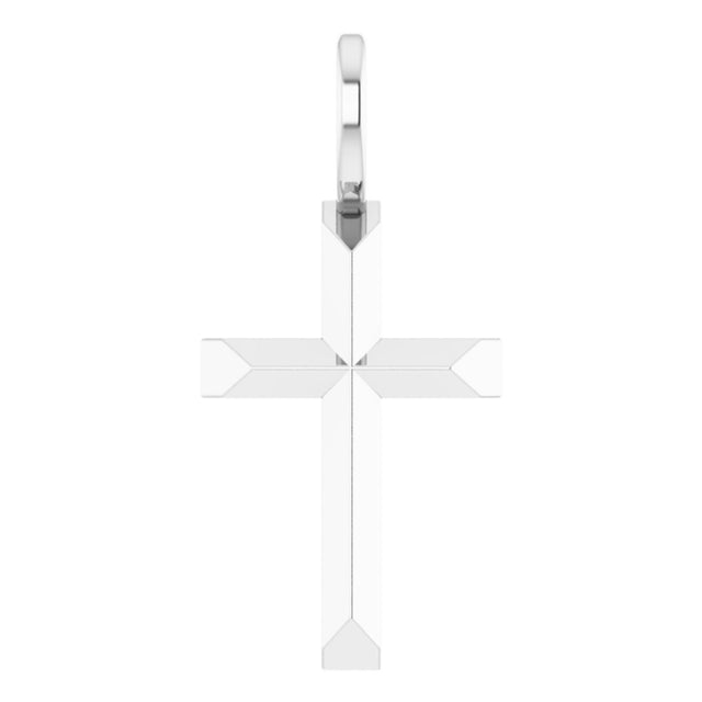 Sterling Silver Knife-Edge Cross Pendant