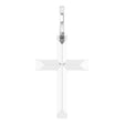 Sterling Silver Knife-Edge Cross 16-18" Necklace