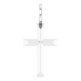 Sterling Silver Knife-Edge Cross 16-18" Necklace