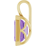 14K Yellow Lab-Grown Purple Sapphire Pendant