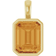 14K Yellow Gold Natural Citrine Pendant