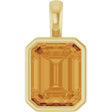 14K Yellow Natural Citrine Pendant