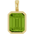 14K Yellow Gold Natural Peridot Pendant